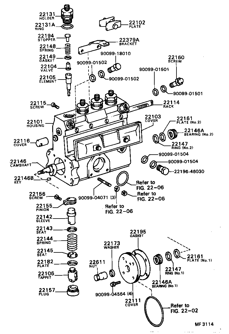  DYNA TOYOACE |  INJECTION PUMP BODY