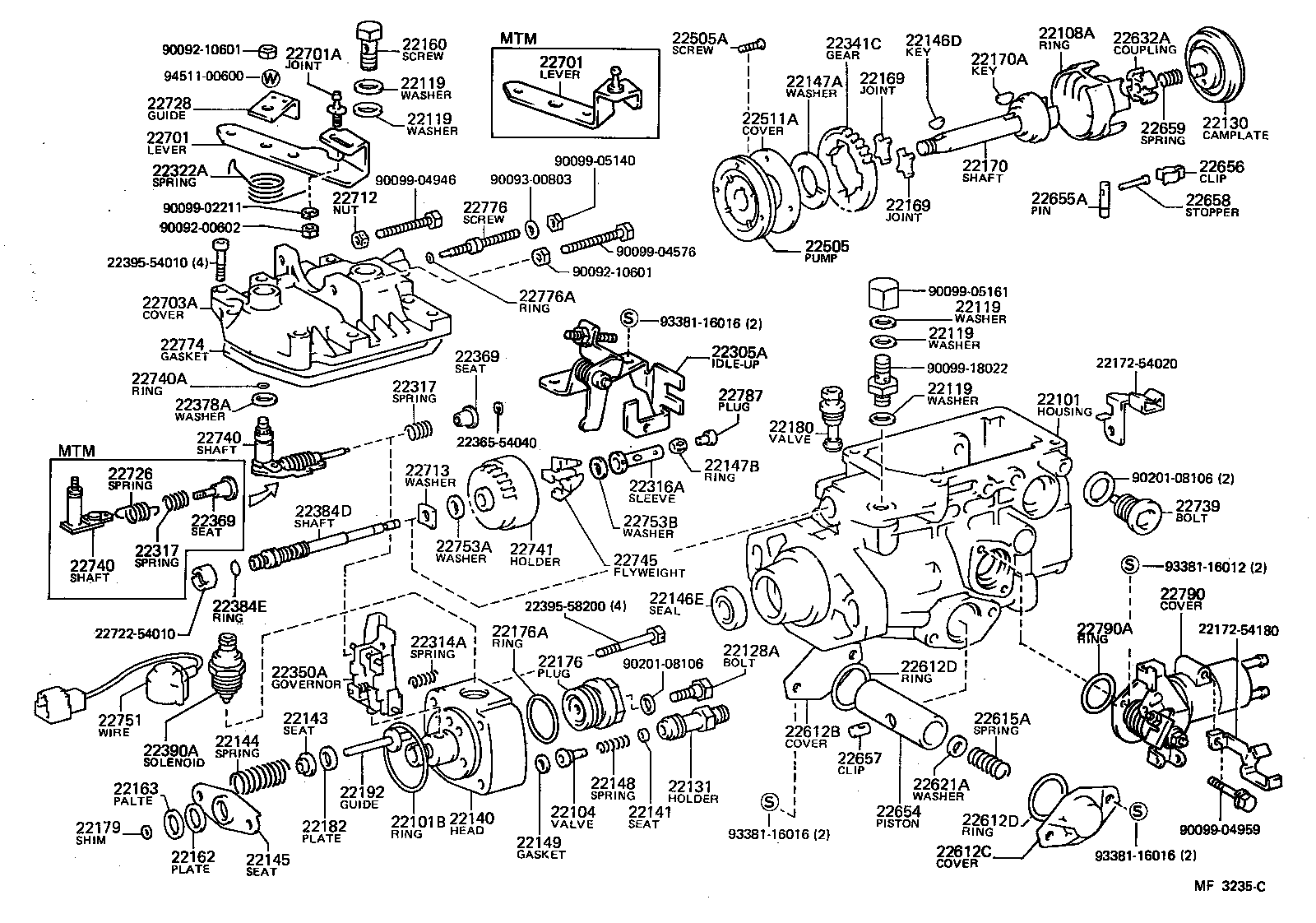  CROWN |  INJECTION PUMP BODY
