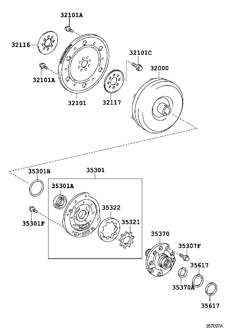 TOYOTA COROLLAZRE172LDEPDKJ POWERTRAINCHASSIS TORQUE CONVERTER