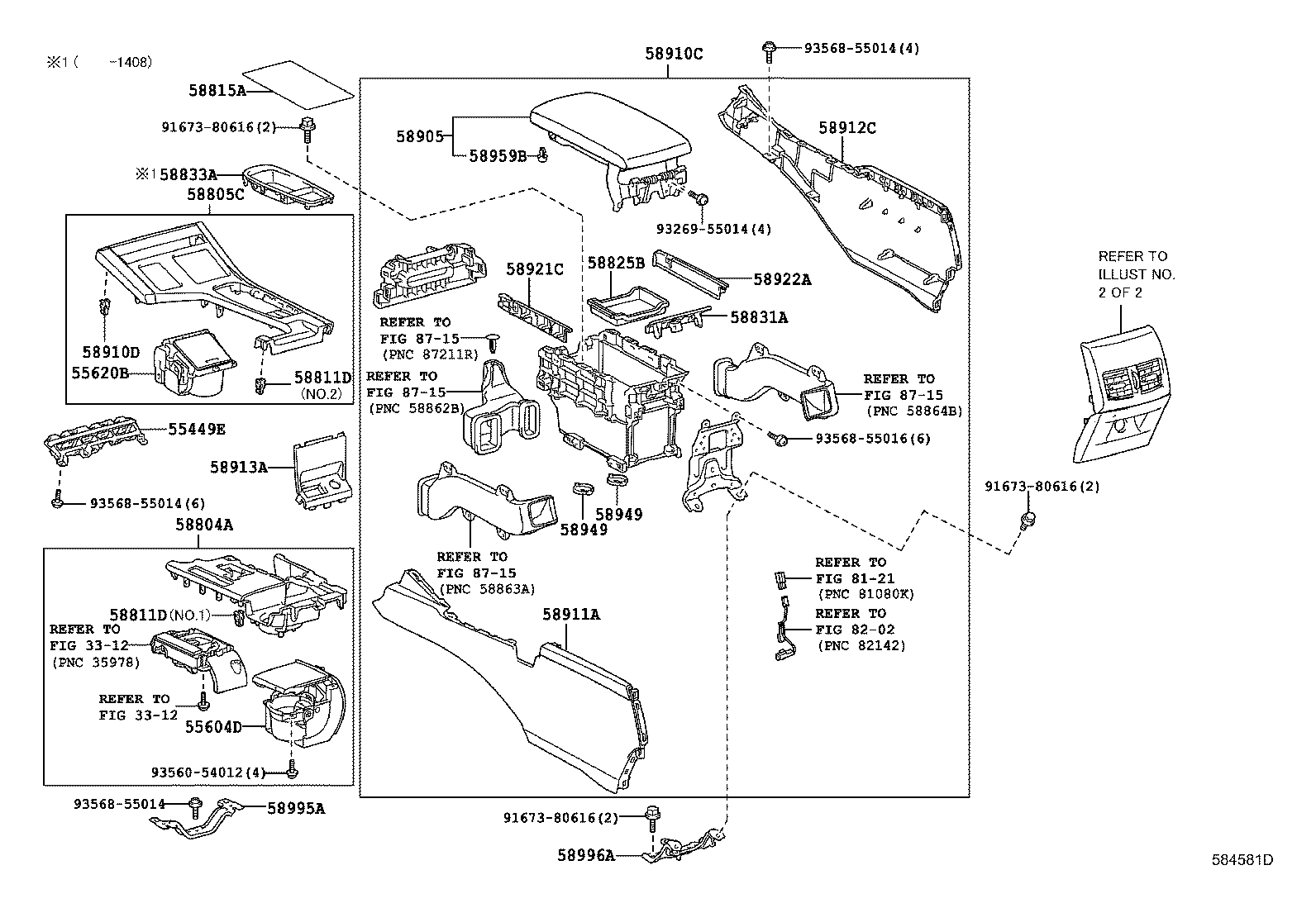  ES250 350 300H |  CONSOLE BOX BRACKET