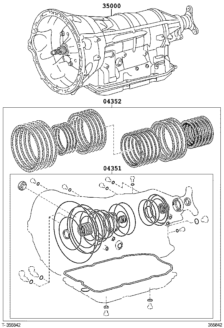  LS460 460L |  TRANSAXLE OR TRANSMISSION ASSY GASKET KIT ATM