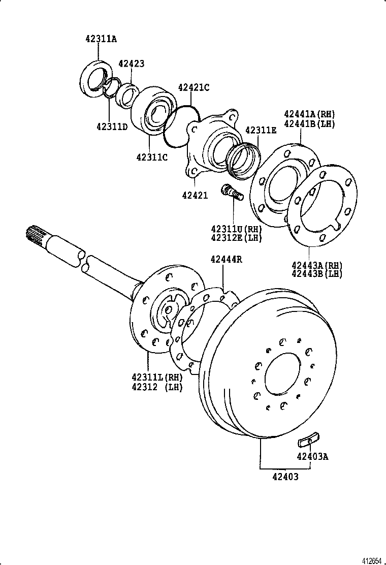 LAND CRUISER 70 |  REAR AXLE SHAFT HUB