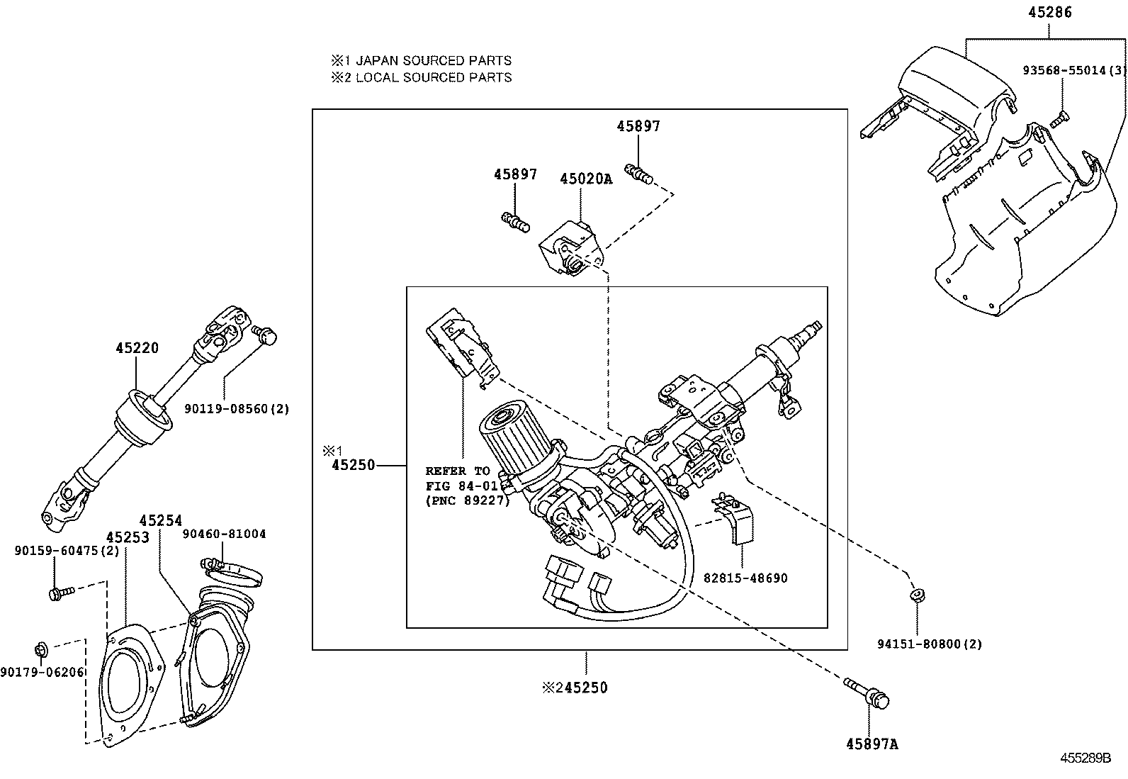  RX350 450H |  STEERING COLUMN SHAFT