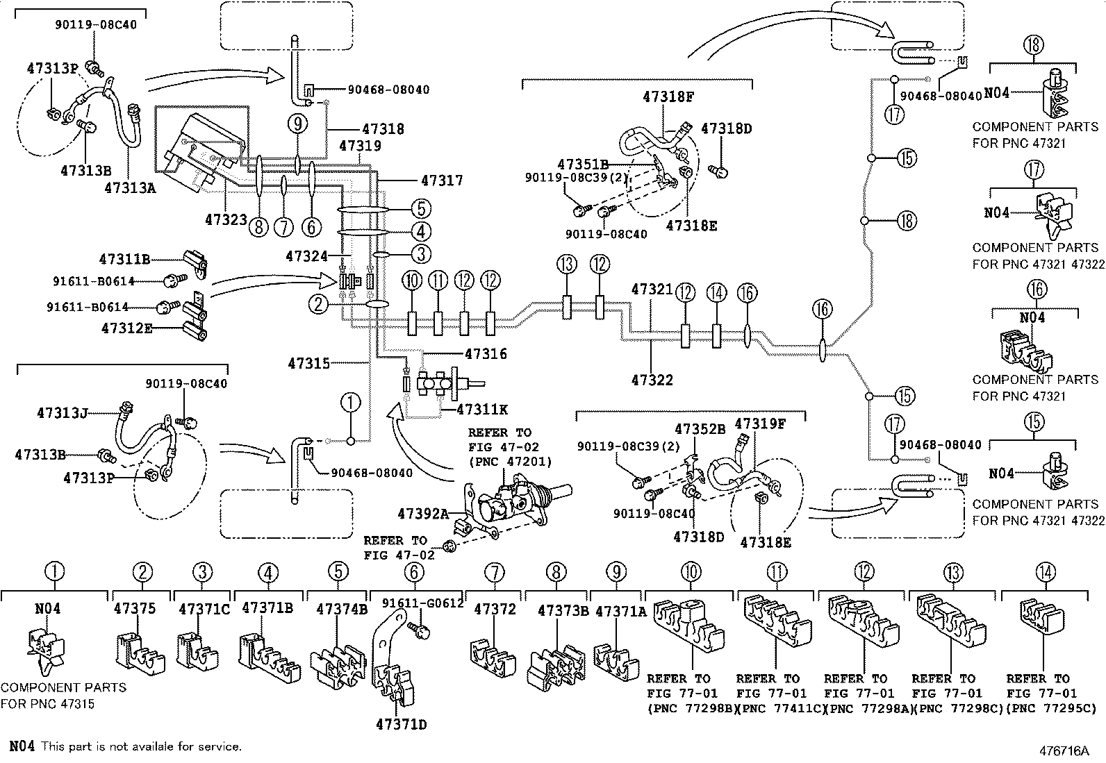  RX350 450H |  BRAKE TUBE CLAMP