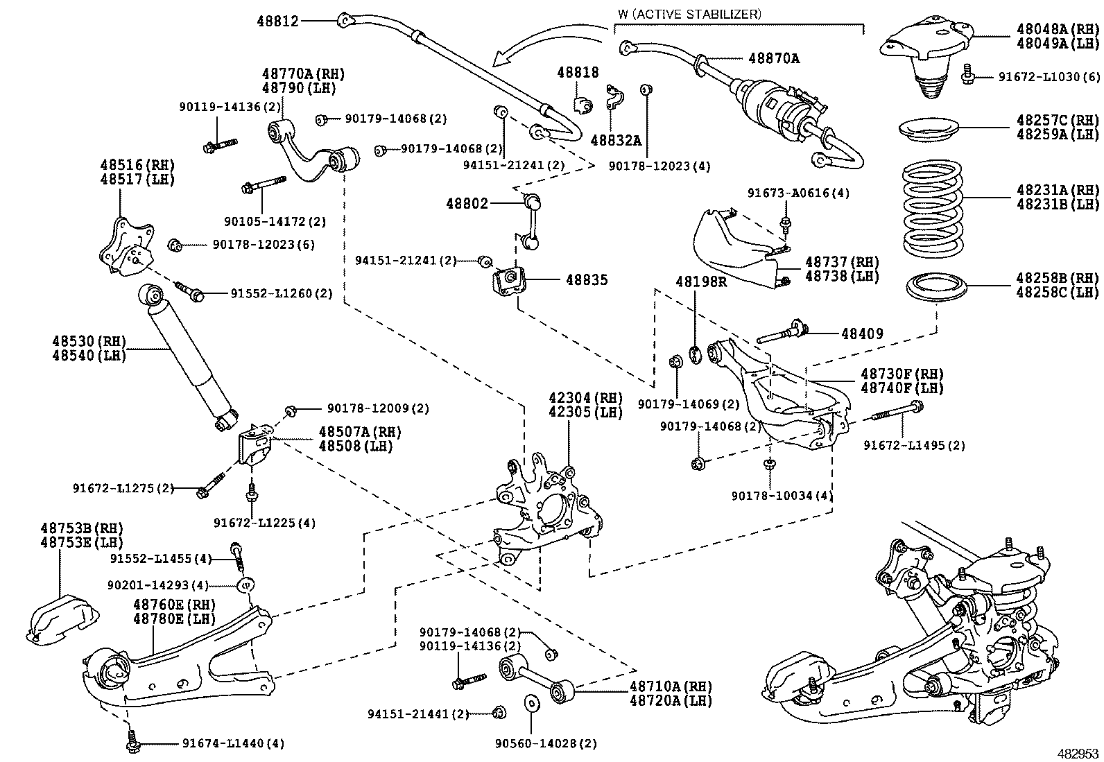  RX350 450H |  REAR SPRING SHOCK ABSORBER