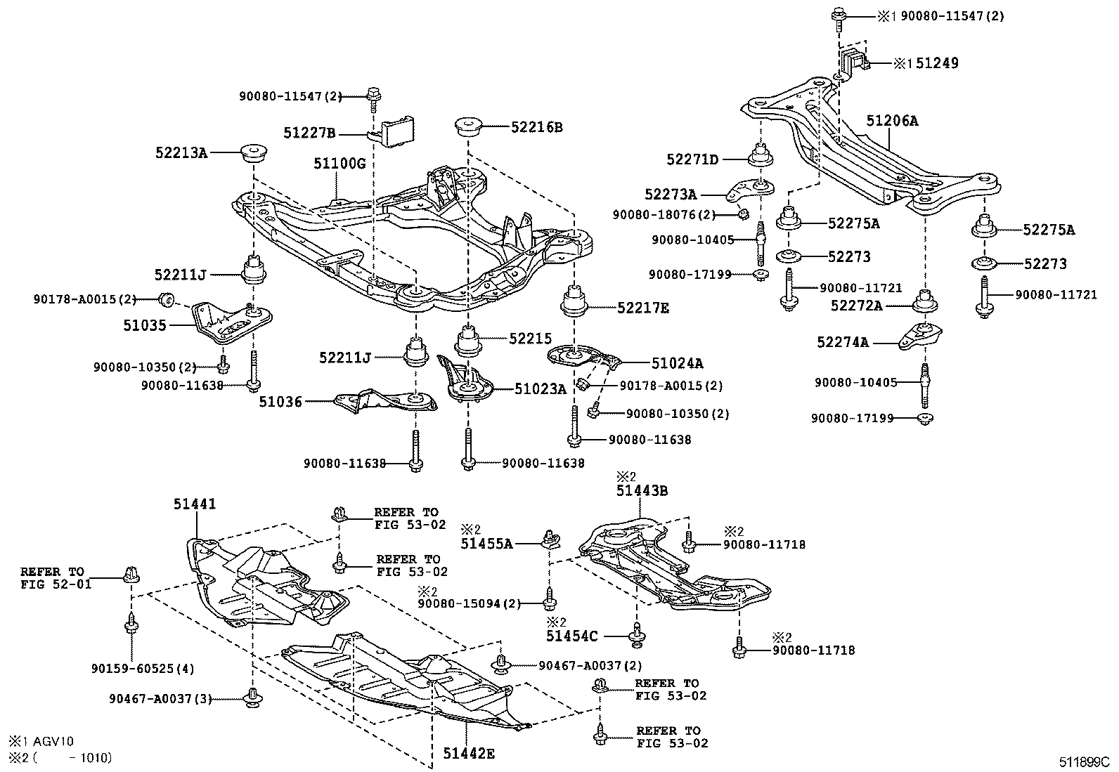  VENZA |  SUSPENSION CROSSMEMBER UNDER COVER