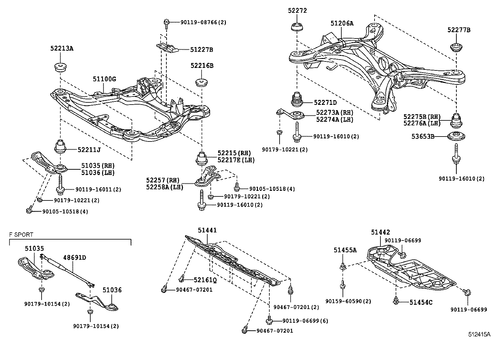  RX350 450H |  SUSPENSION CROSSMEMBER UNDER COVER