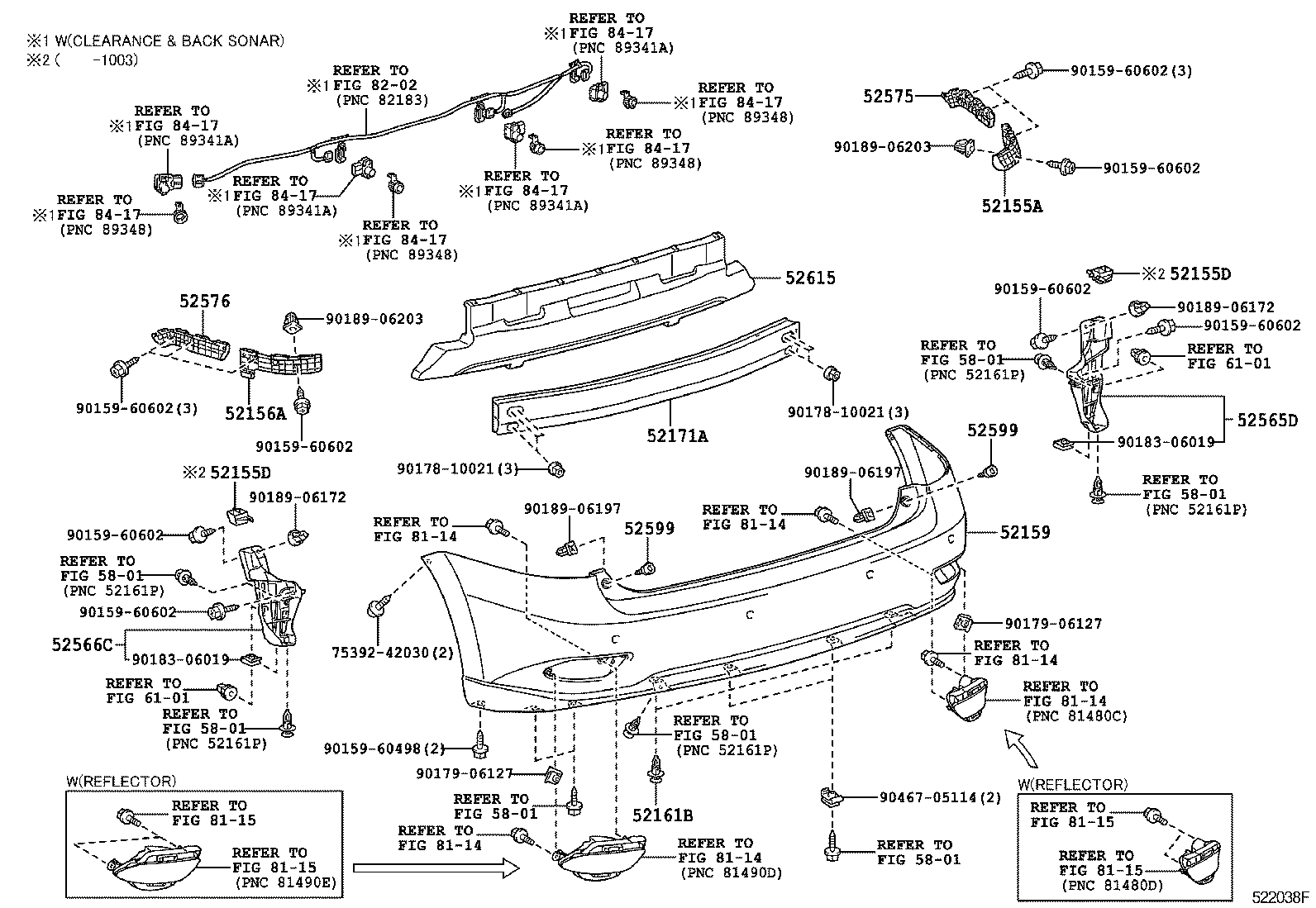  RX350 450H |  REAR BUMPER BUMPER STAY