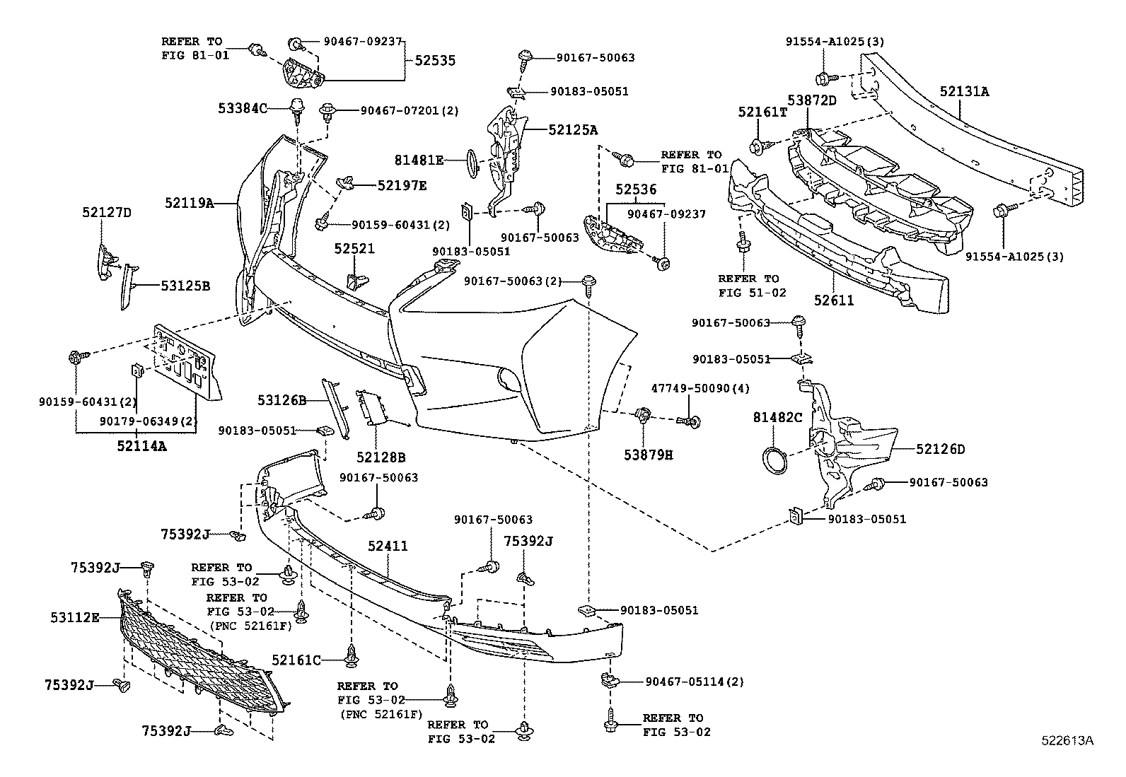  RX350 450H |  FRONT BUMPER BUMPER STAY