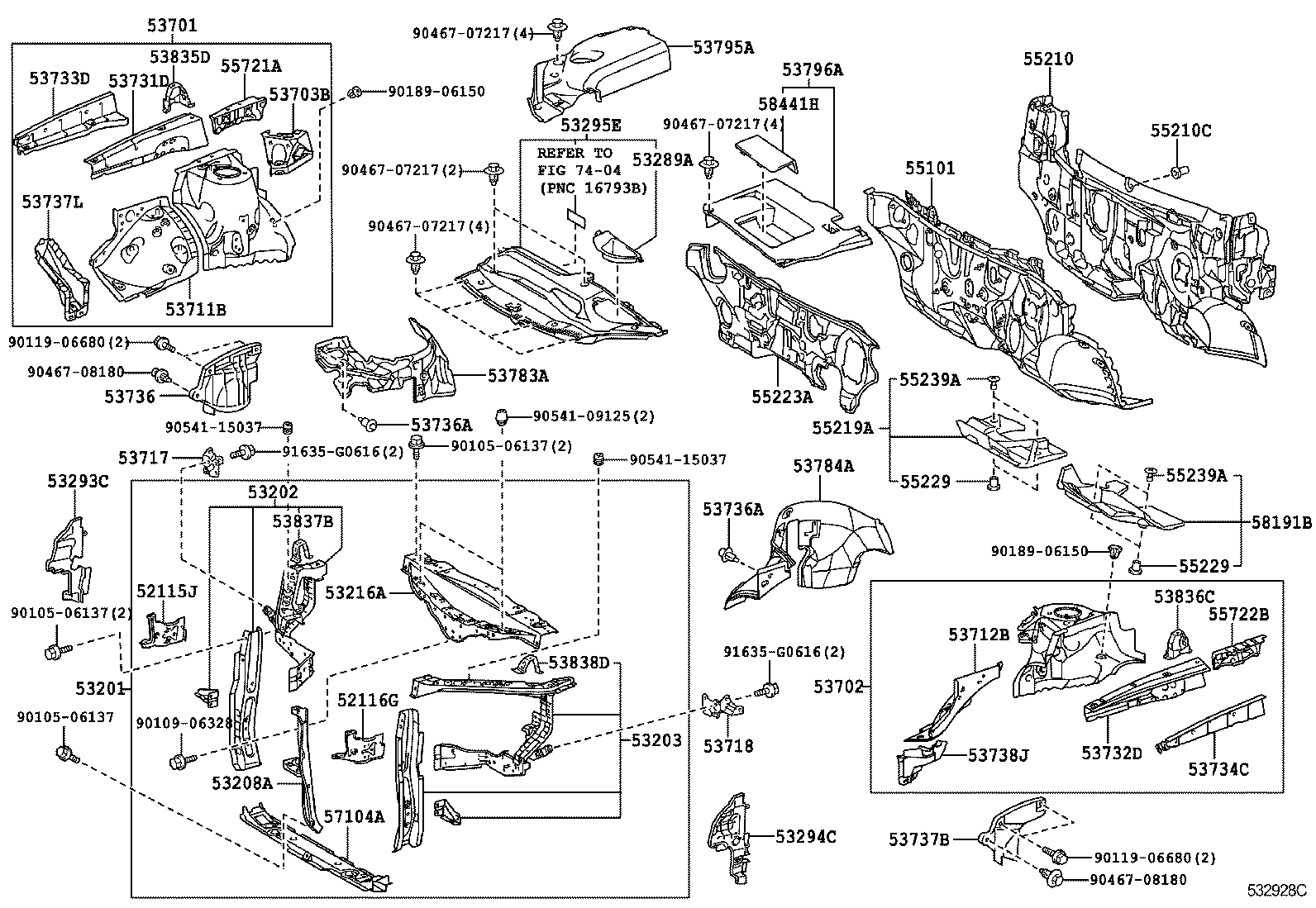  RX350 450H |  FRONT FENDER APRON DASH PANEL