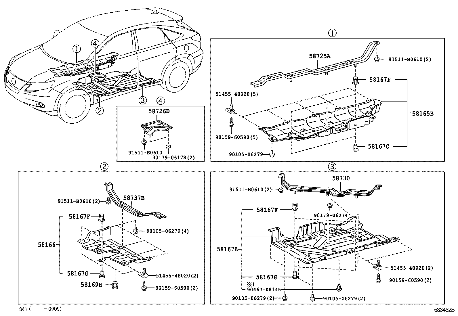  RX350 450H |  FLOOR PAN LOWER BACK PANEL