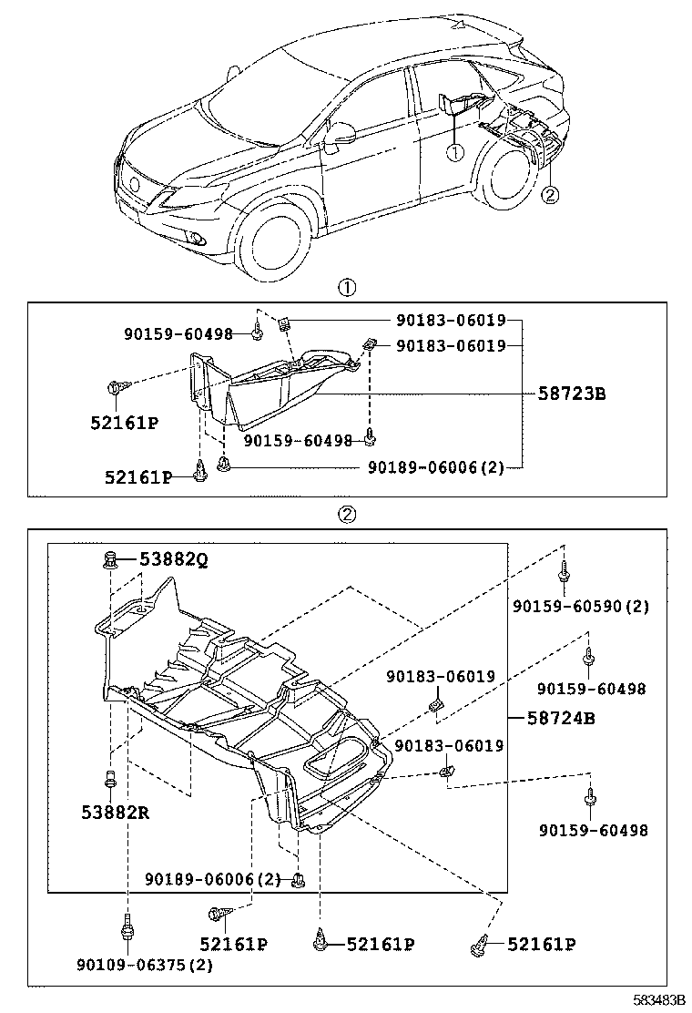 RX350 450H |  FLOOR PAN LOWER BACK PANEL