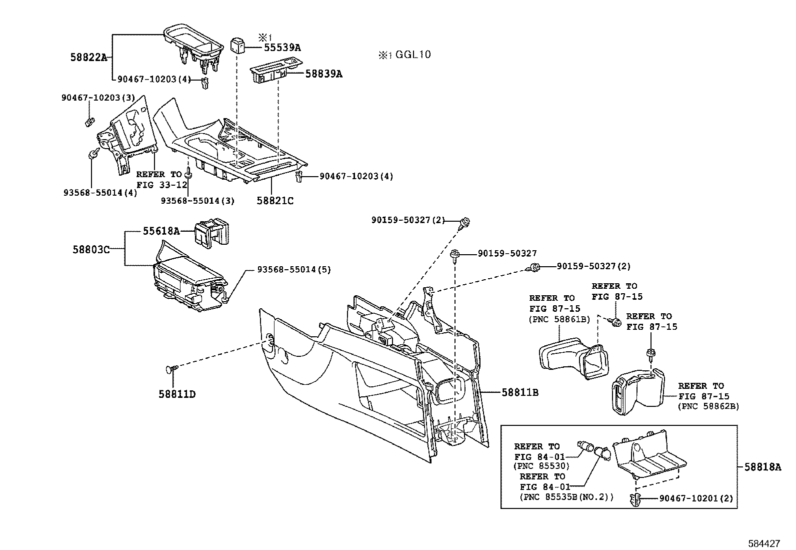  RX350 450H |  CONSOLE BOX BRACKET