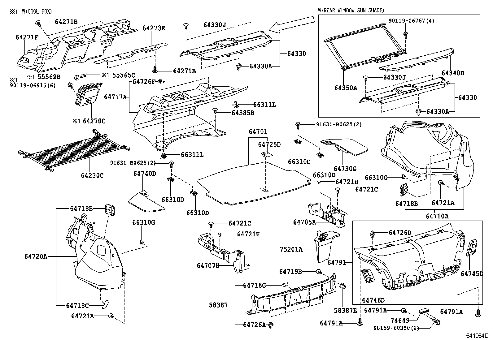  LS460 460L |  PACKAGE TRAY PANEL LUGGAGE COMPARTMENT MAT