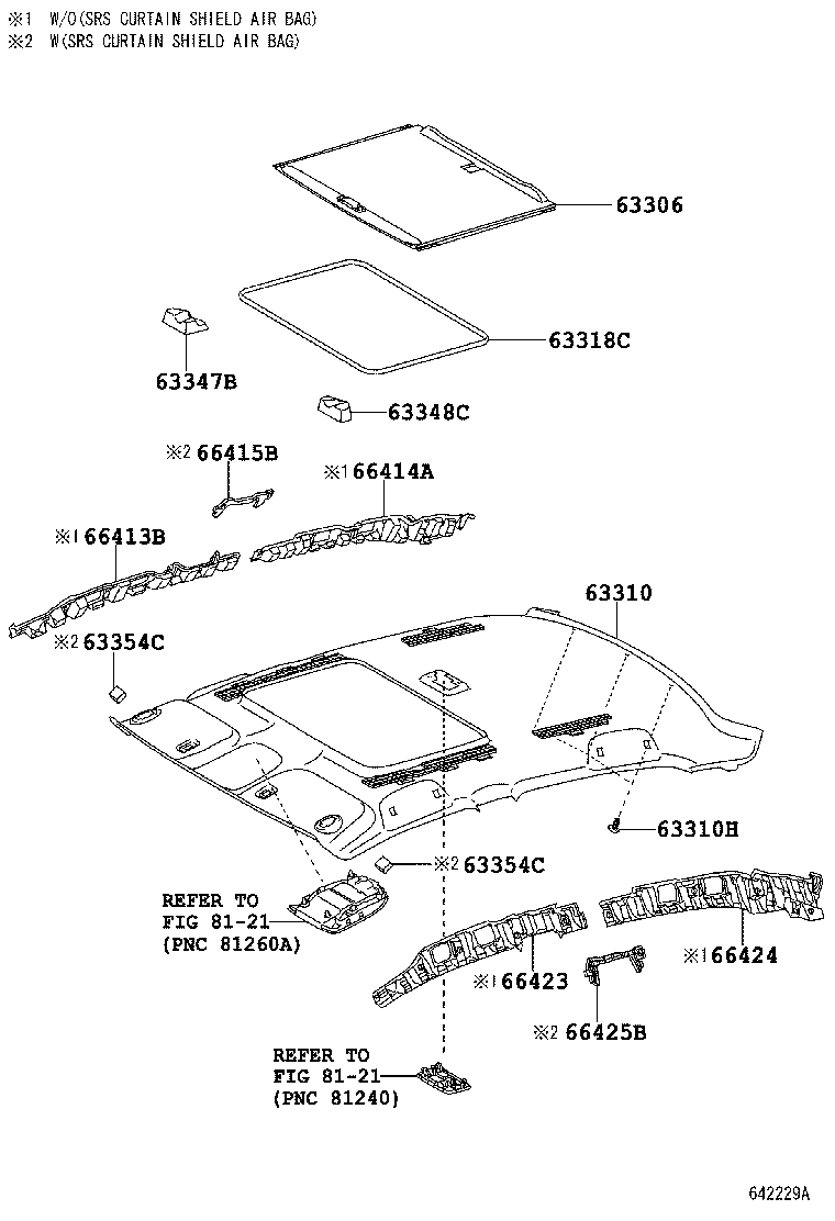 TOYOTA COROLLA NAPZRE142LDEPDKA BODY ROOF HEADLINING SILENCER PAD