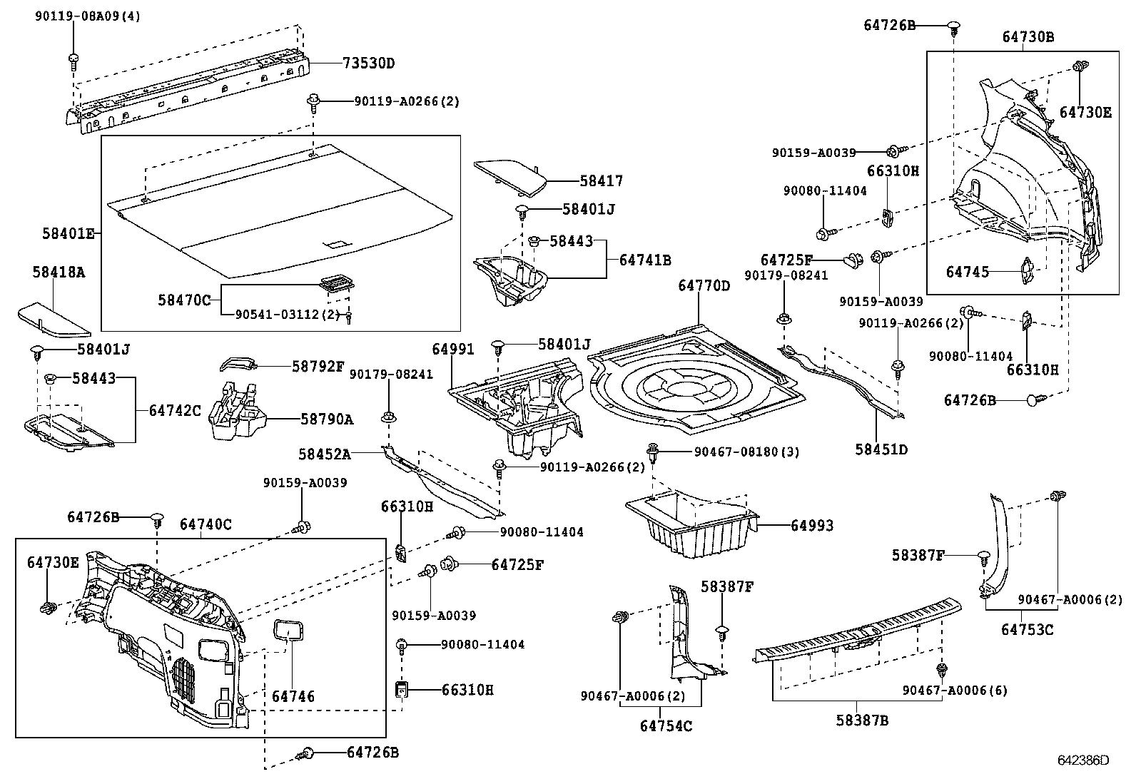  RX350 450H |  DECK BOARD DECK TRIM COVER