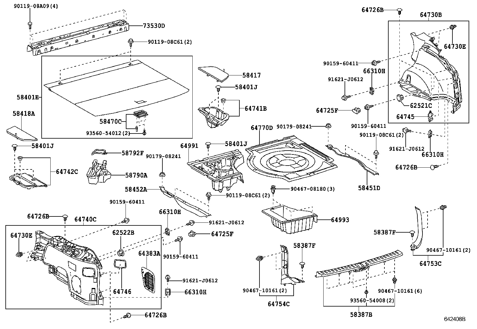  RX350 450H |  DECK BOARD DECK TRIM COVER