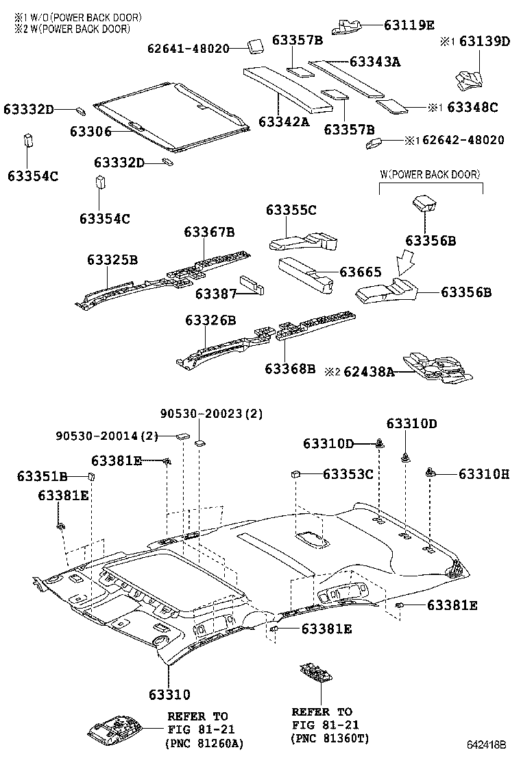  RX350 450H |  ROOF HEADLINING SILENCER PAD