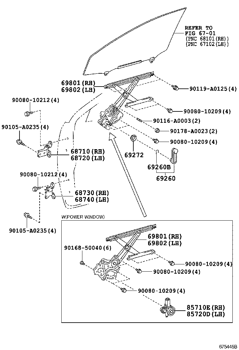 TOYOTA COROLLA NAPZRE142LDEPDKA BODY FRONT DOOR WINDOW REGULATOR