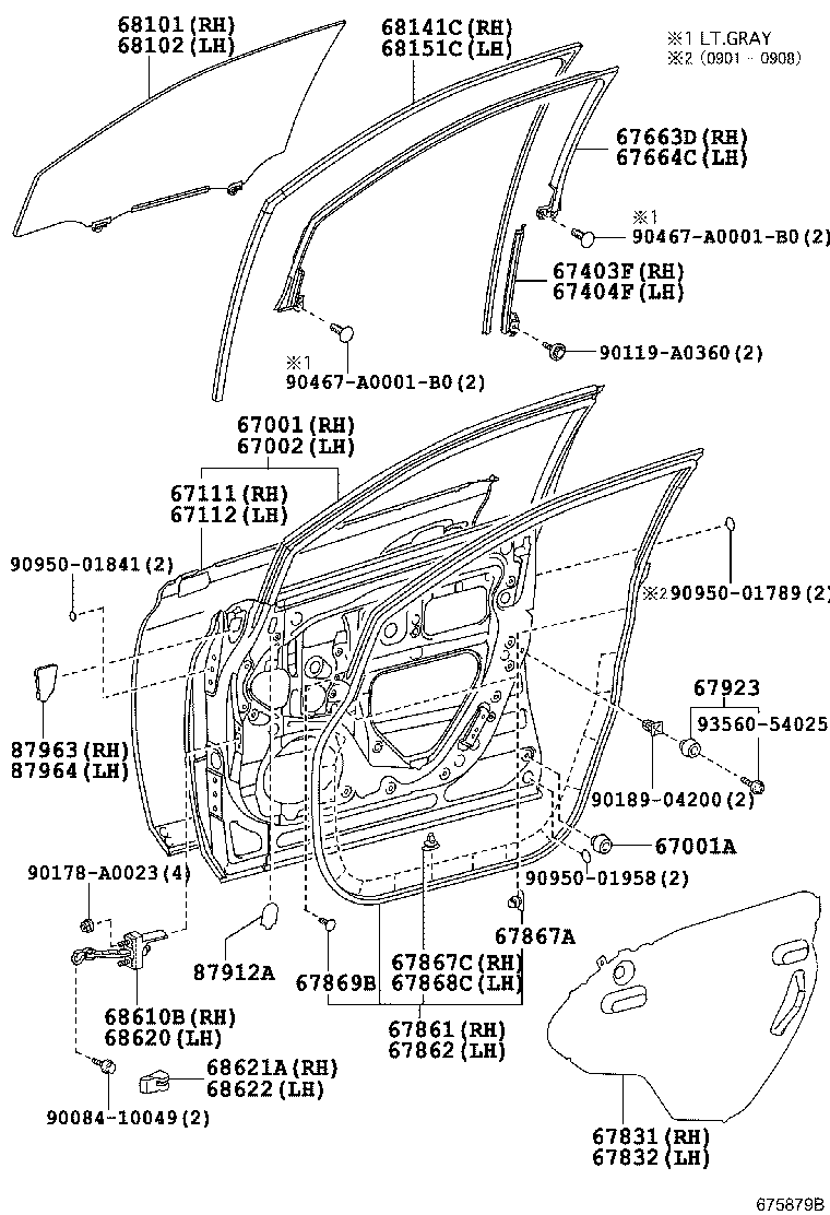  RX350 450H |  FRONT DOOR PANEL GLASS
