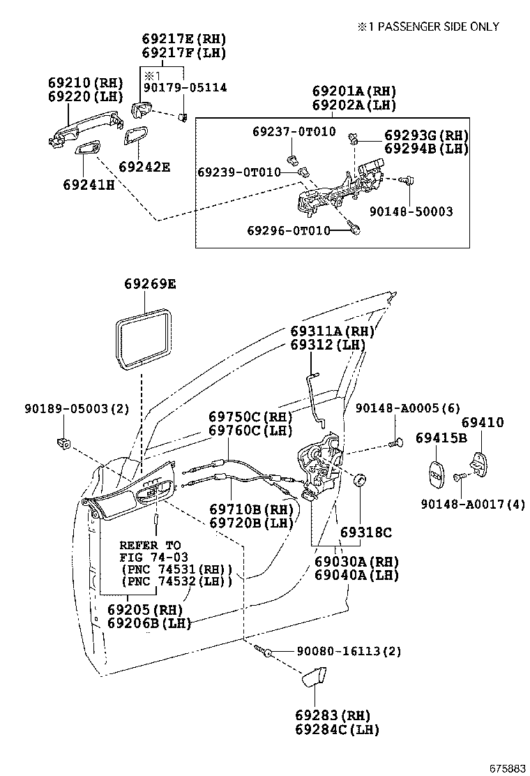  RX350 450H |  FRONT DOOR LOCK HANDLE