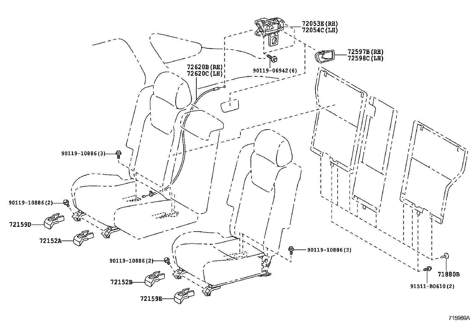  RX350 450H |  REAR SEAT SEAT TRACK