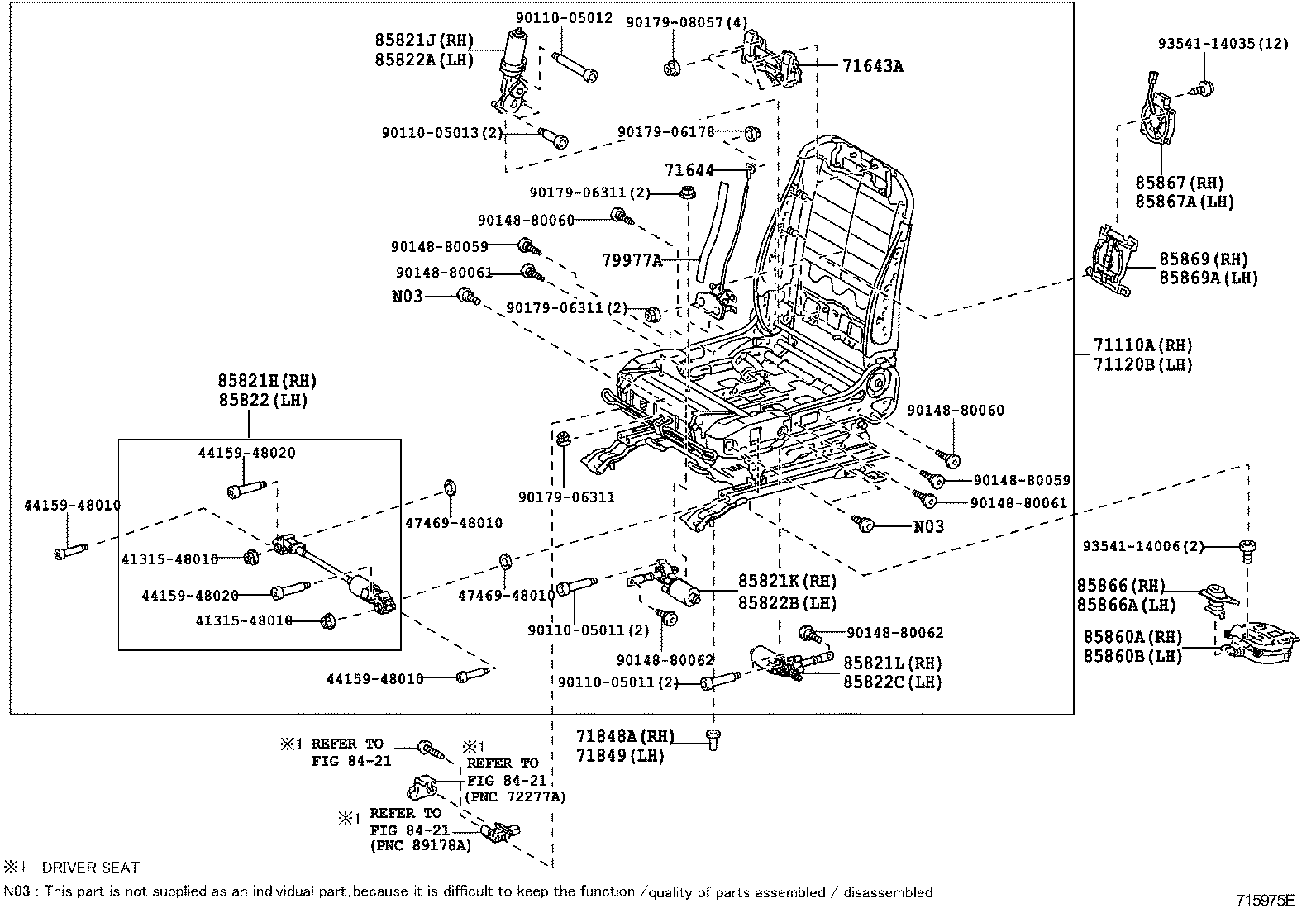  RX350 450H |  FRONT SEAT SEAT TRACK