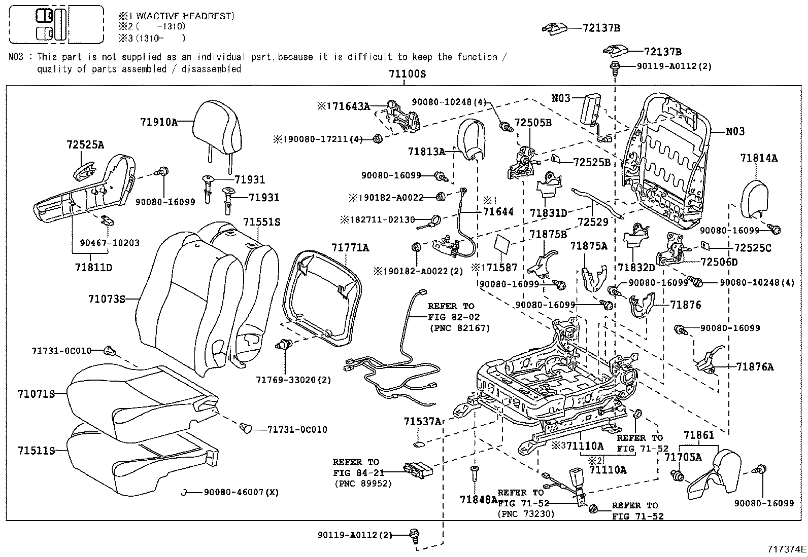  TACOMA |  SEAT SEAT TRACK