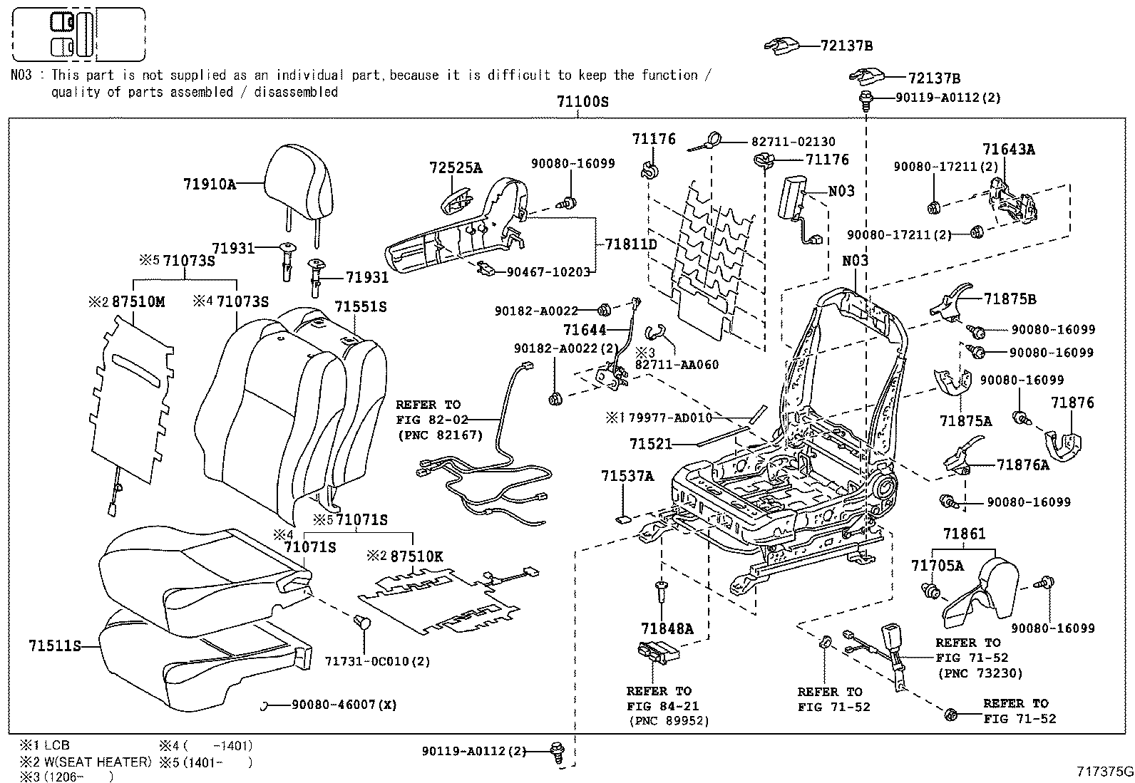  TACOMA |  SEAT SEAT TRACK