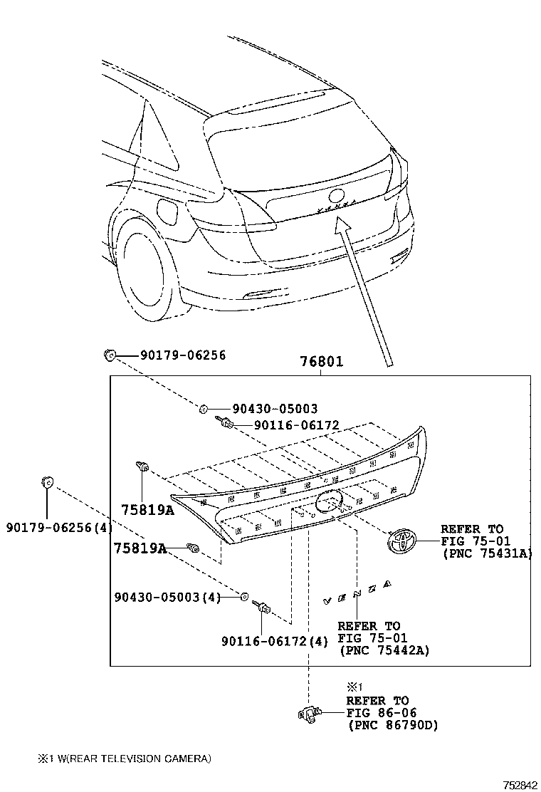  VENZA |  REAR MOULDING