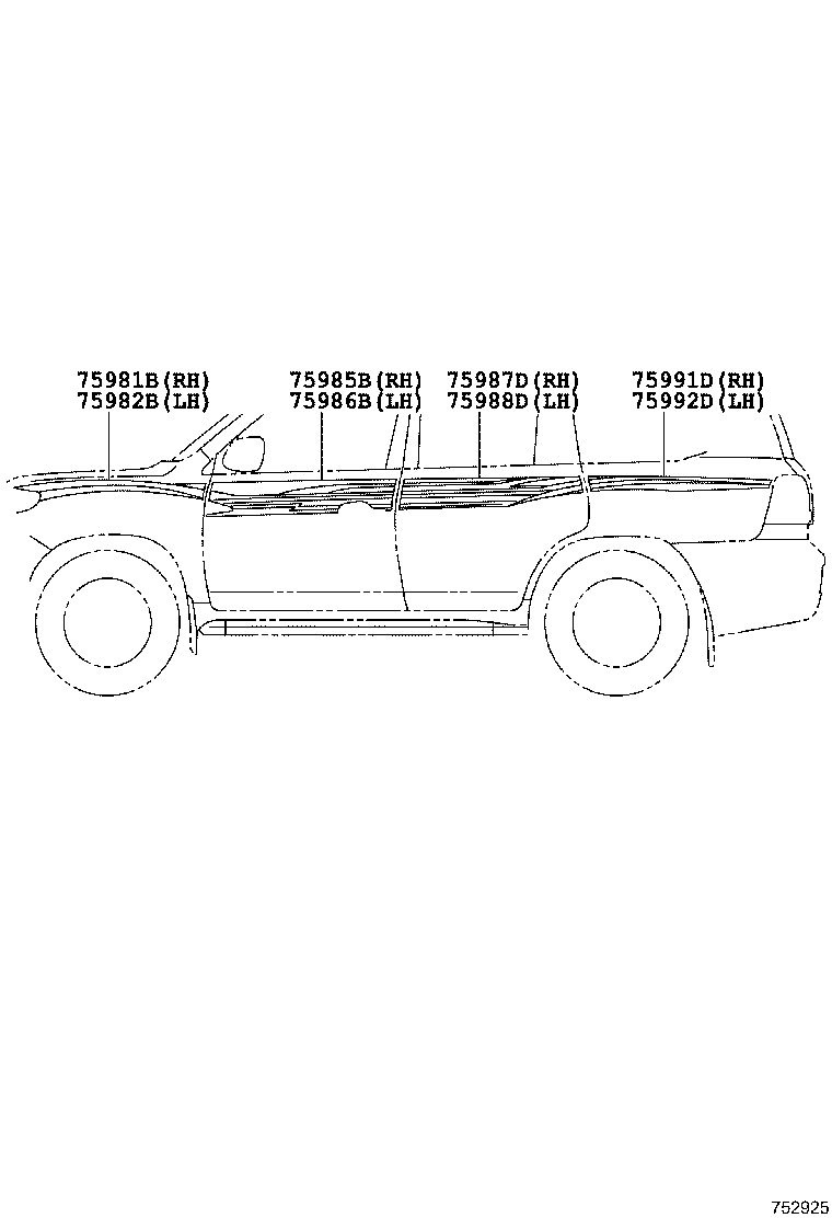  LAND CRUISER 200 |  BODY STRIPE
