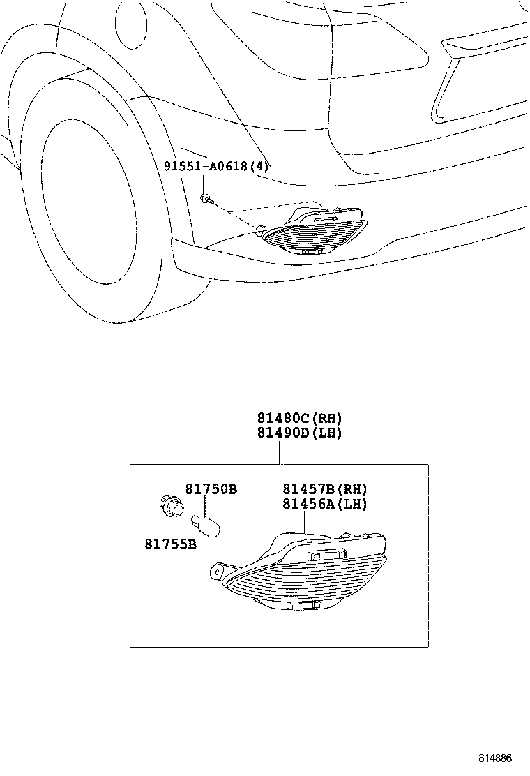  RX350 450H |  REAR SIDE MARKER LAMP