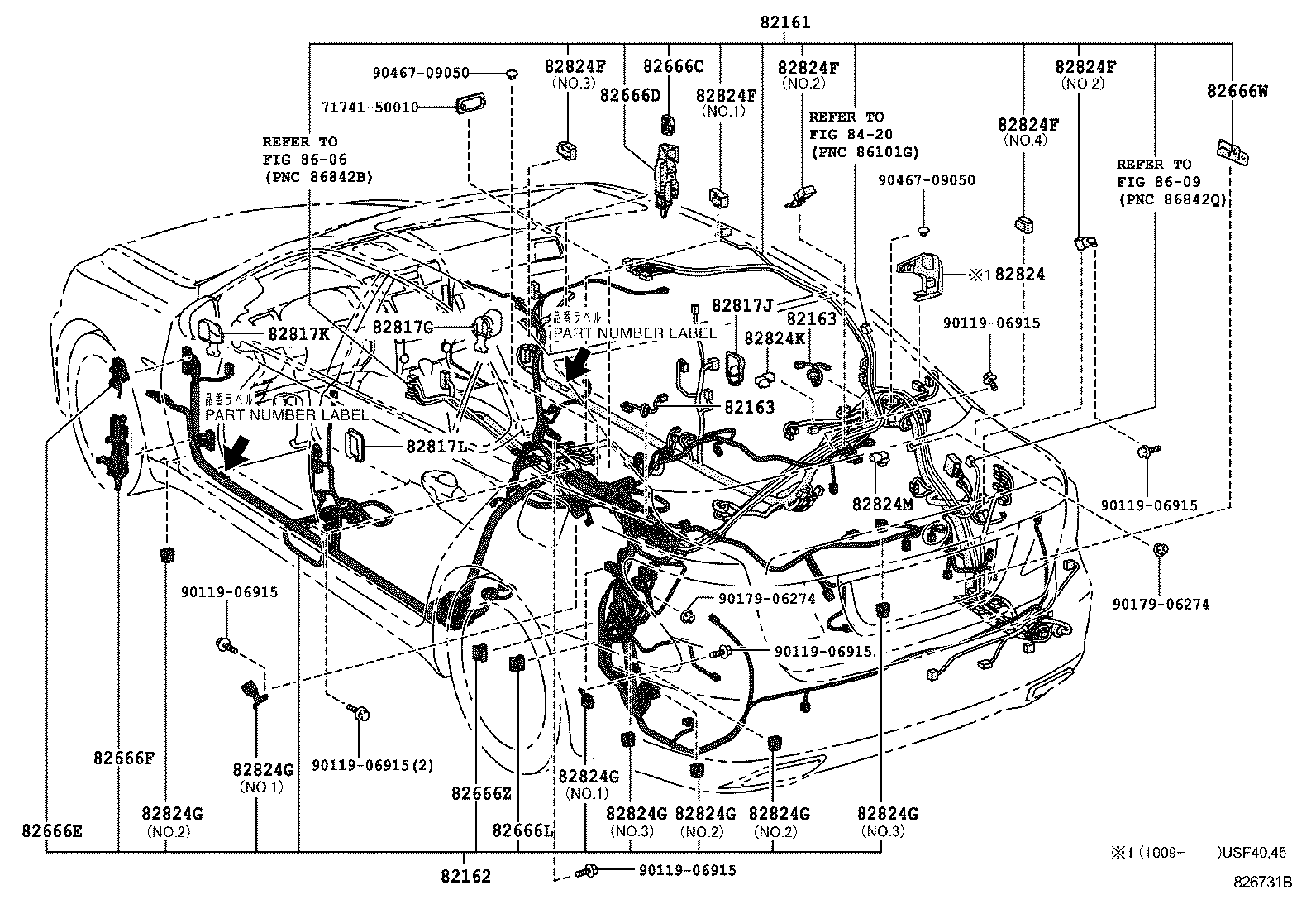  LS460 460L |  WIRING CLAMP