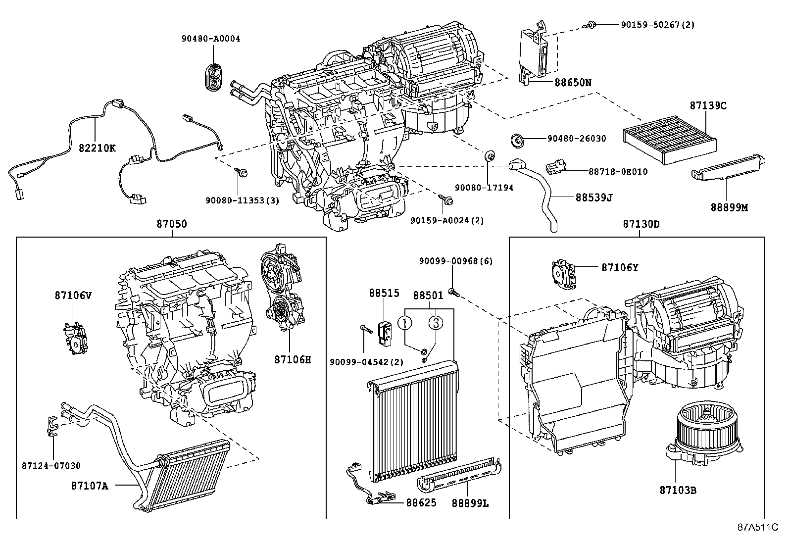  RX350 450H |  HEATING AIR CONDITIONING COOLER UNIT