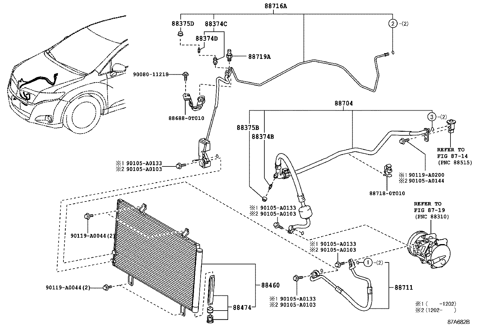  VENZA |  HEATING AIR CONDITIONING COOLER PIPING