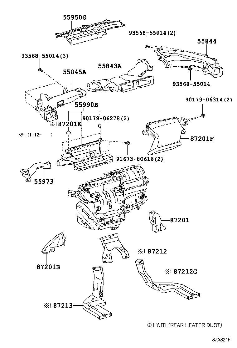  PRIUS |  HEATING AIR CONDITIONING CONTROL AIR DUCT