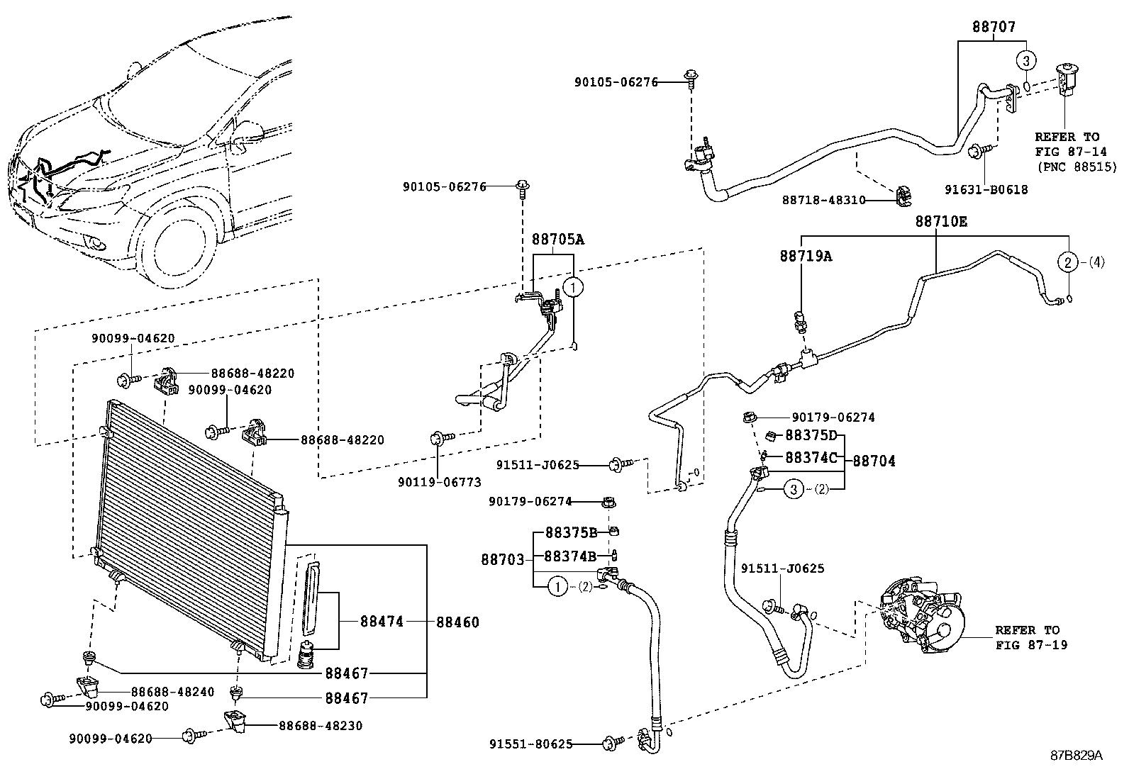  RX350 450H |  HEATING AIR CONDITIONING COOLER PIPING