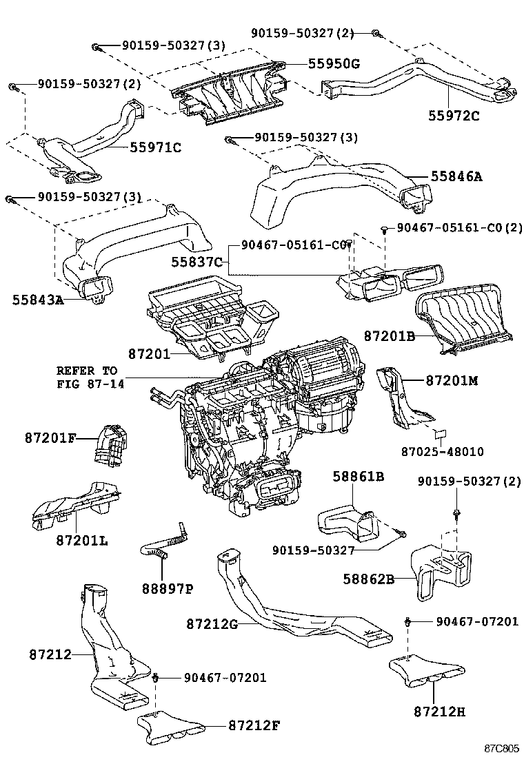  RX350 450H |  HEATING AIR CONDITIONING CONTROL AIR DUCT