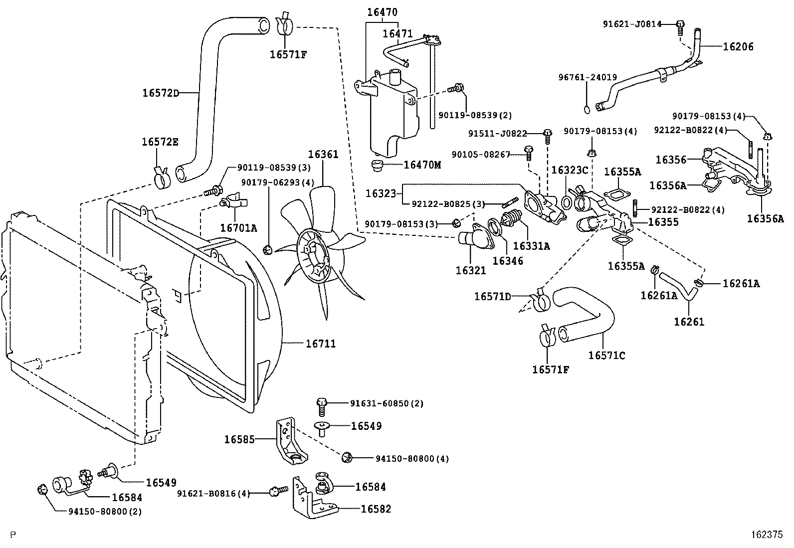  LX470 |  RADIATOR WATER OUTLET