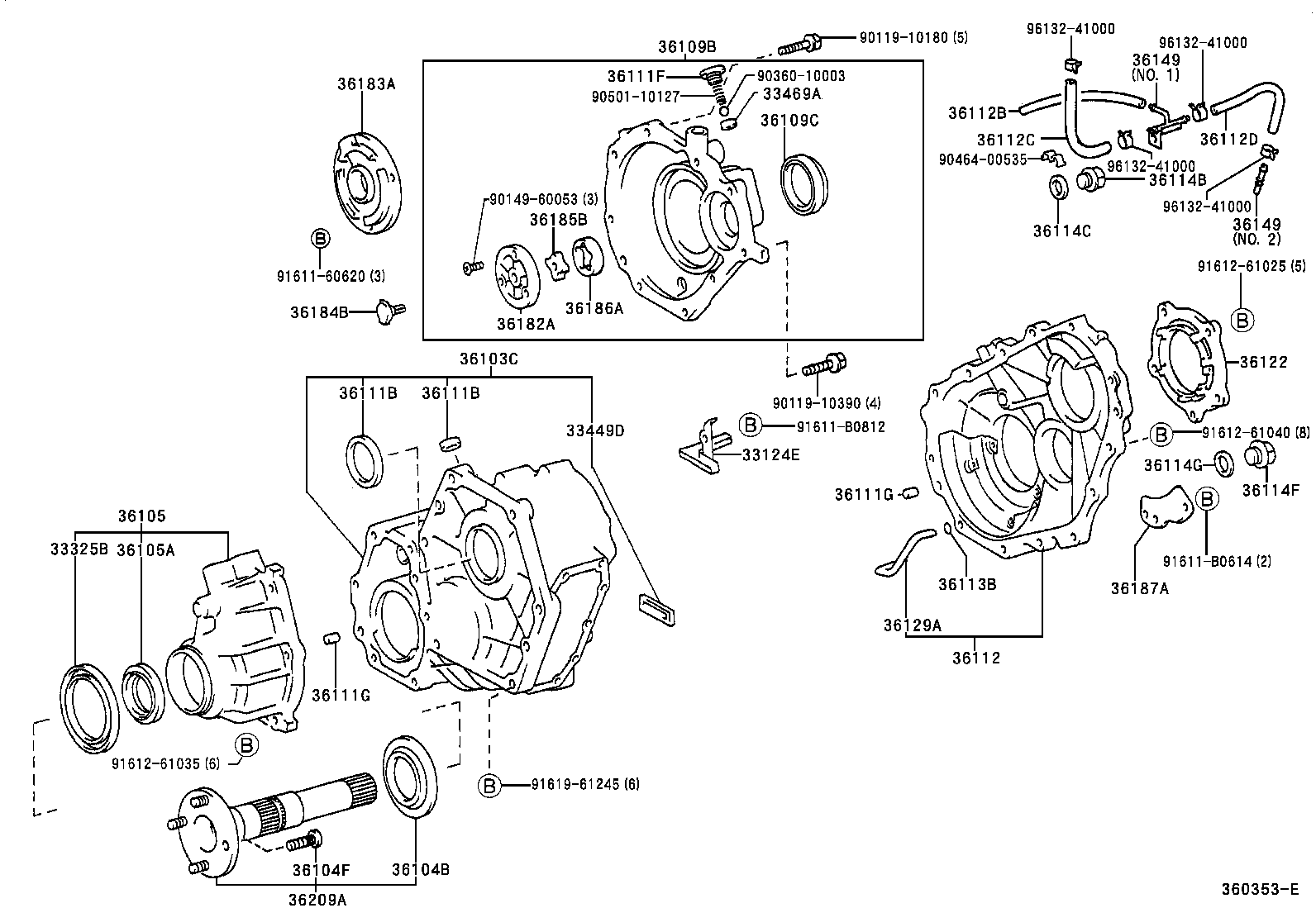  LX470 |  TRANSFER CASE EXTENSION HOUSING