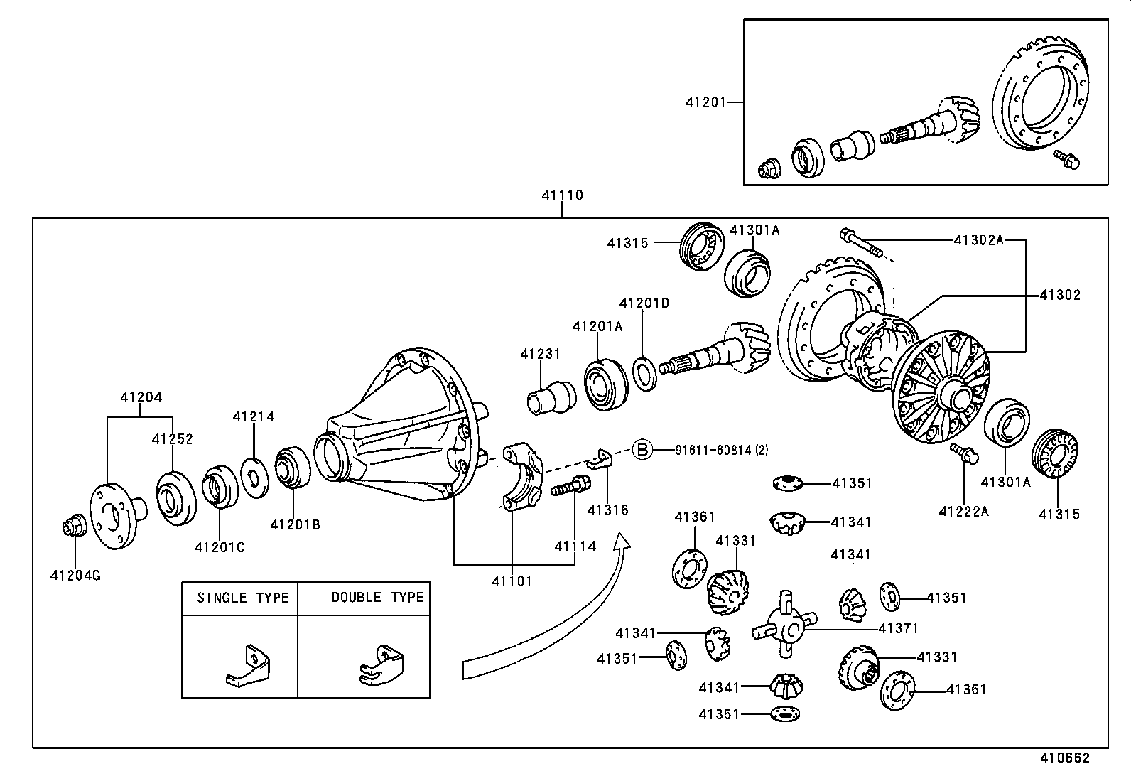  LX470 |  REAR AXLE HOUSING DIFFERENTIAL
