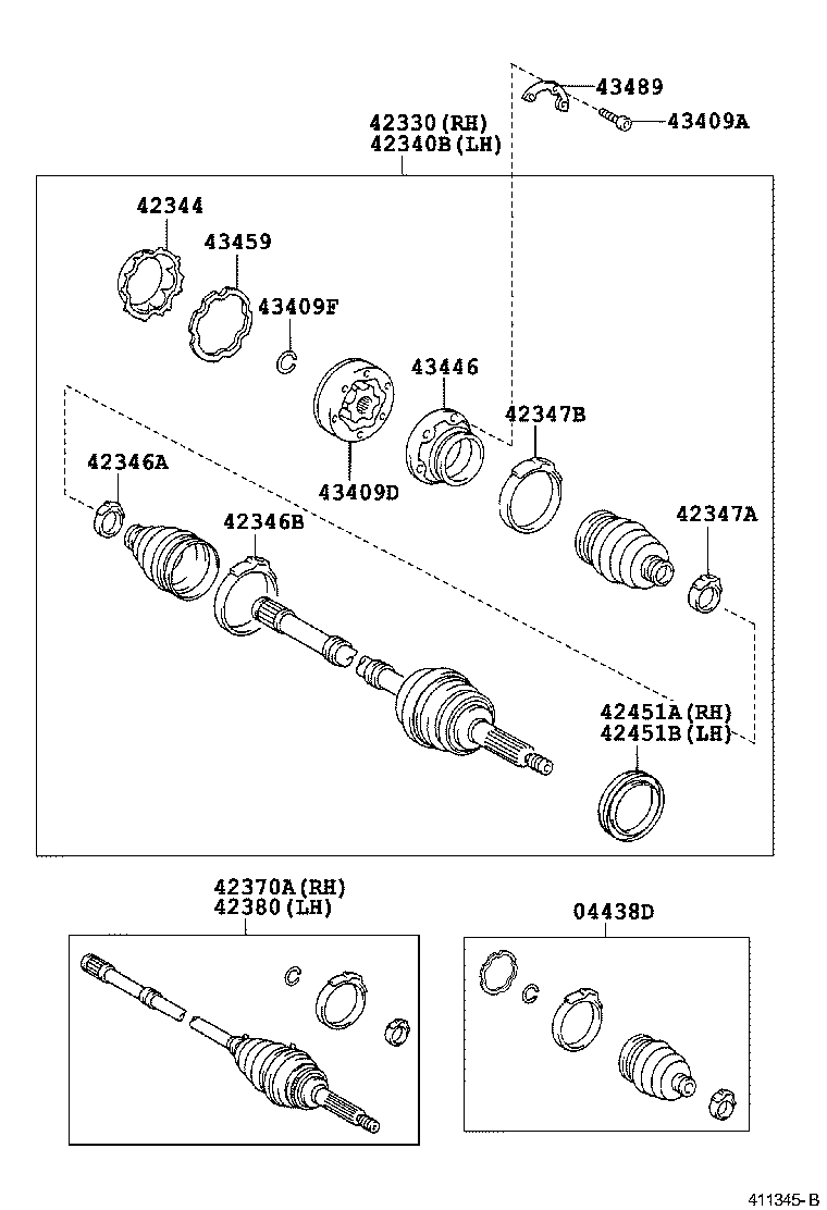  SC430 |  REAR AXLE SHAFT HUB