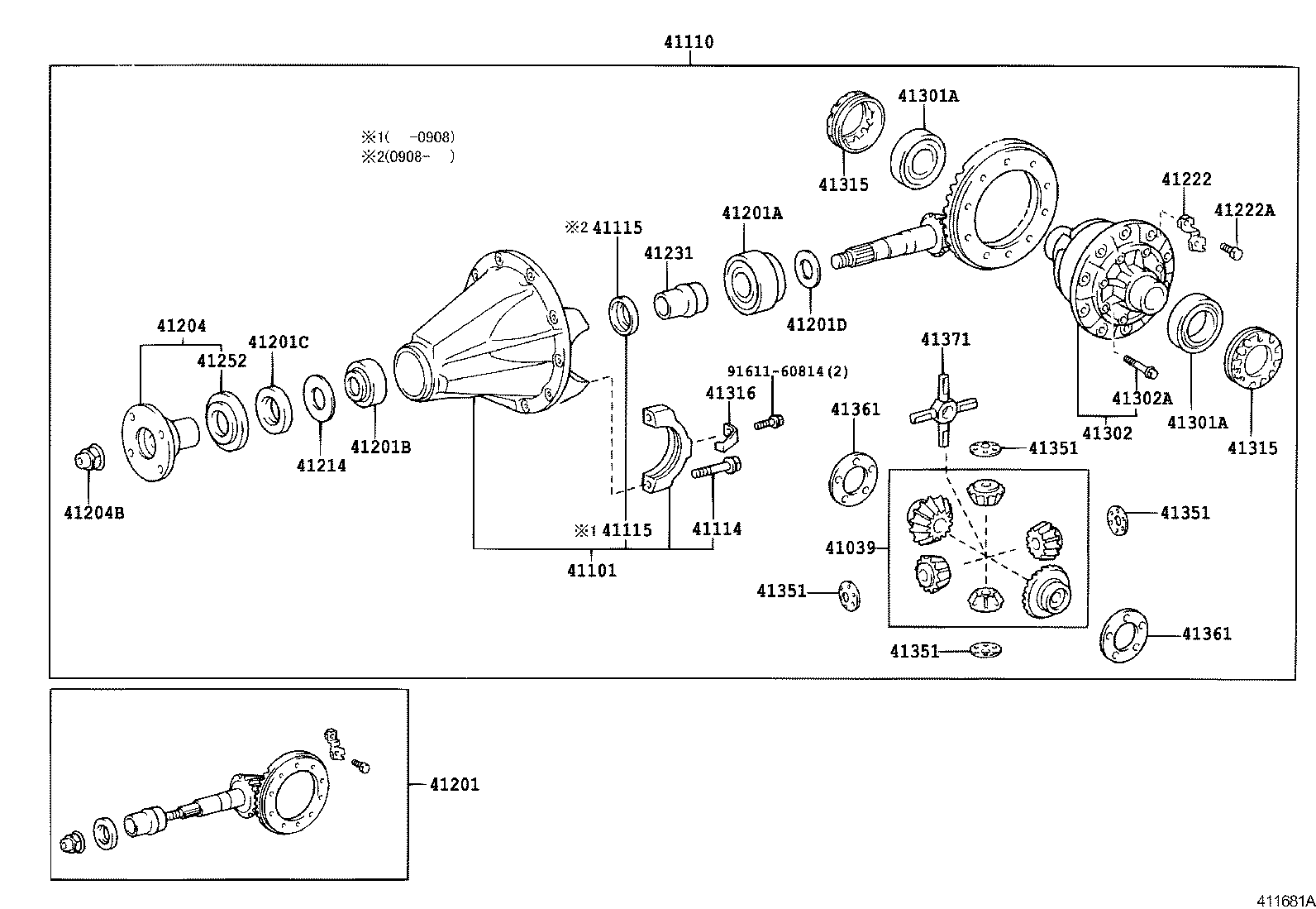  GX470 |  REAR AXLE HOUSING DIFFERENTIAL