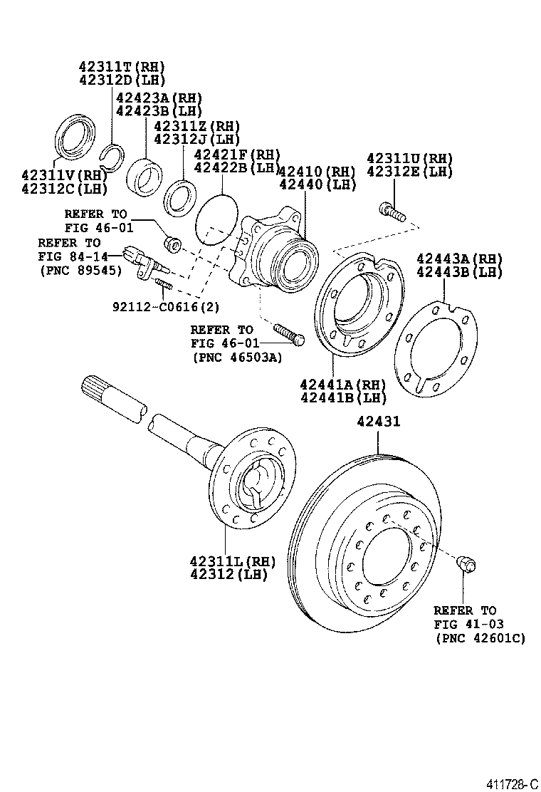  GX470 |  REAR AXLE SHAFT HUB