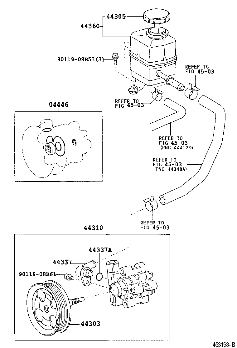  LX470 |  VANE PUMP RESERVOIR POWER STEERING