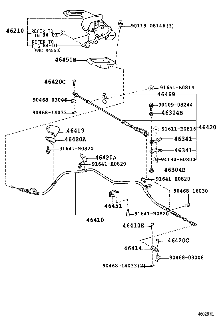 LX470 |  PARKING BRAKE CABLE