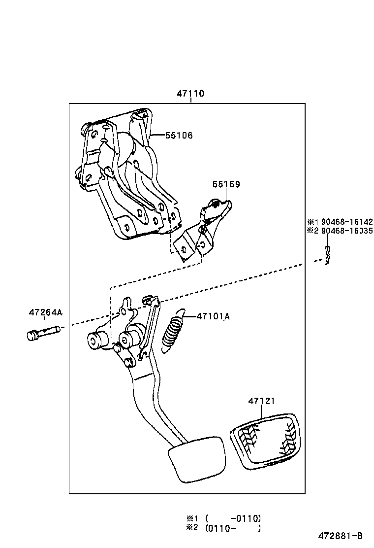  CAMRY NAP |  BRAKE PEDAL BRACKET