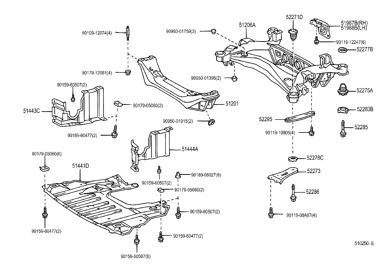  GS300 400 430 |  SUSPENSION CROSSMEMBER UNDER COVER