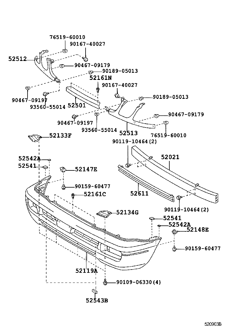  LX470 |  FRONT BUMPER BUMPER STAY