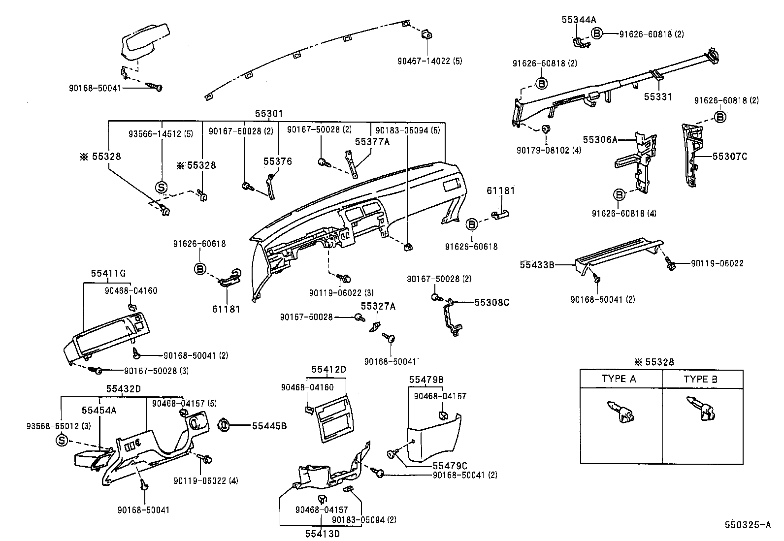  T100 |  INSTRUMENT PANEL GLOVE COMPARTMENT